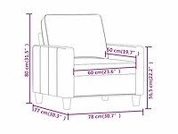 Fauteuil - crèmekleurige stof - afbeelding 9 van  9