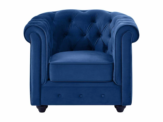 Fauteuil - koningsblauw fluweel - afbeelding 2 van  3