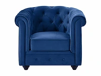 Fauteuil - koningsblauw fluweel - afbeelding 2 van  3