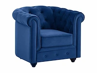 Fauteuil - koningsblauw fluweel - afbeelding 3 van  3