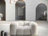 Fauteuil - witte structuurstof - afbeelding 1 van  8