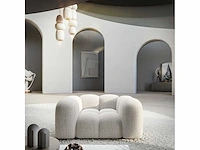 Fauteuil - witte structuurstof - afbeelding 2 van  8