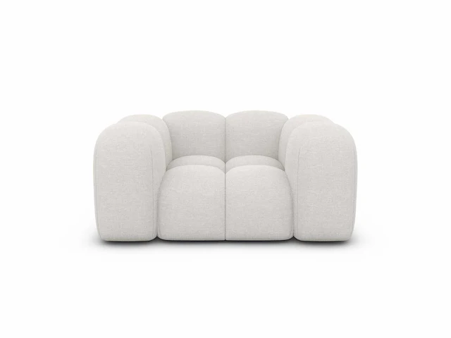 Fauteuil - witte structuurstof - afbeelding 3 van  8