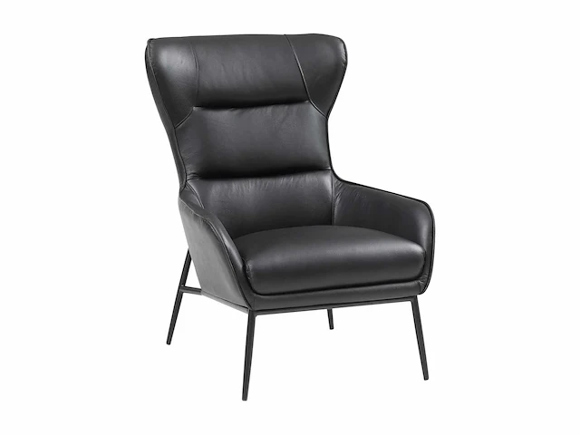 Fauteuil - zwart buffelleer - afbeelding 3 van  6