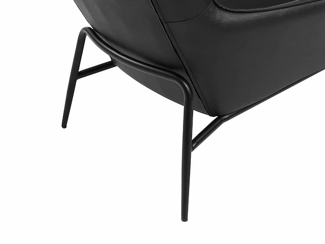 Fauteuil - zwart buffelleer - afbeelding 5 van  6