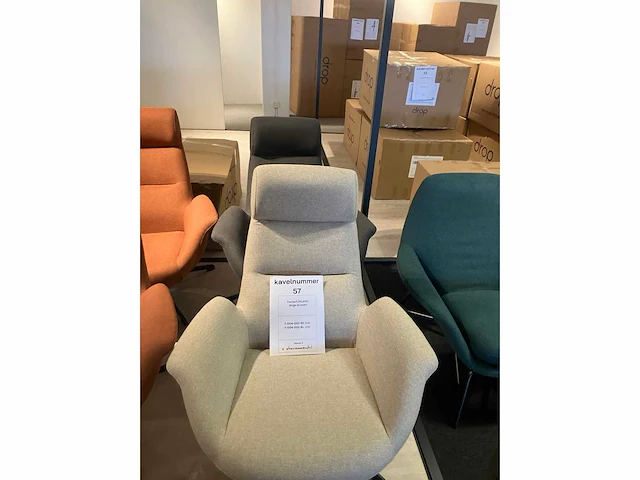 Fauteuil delano- zwart (1x) + beige (1x) - afbeelding 6 van  6