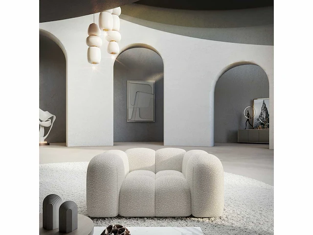 Fauteuil met badstof - wit - afbeelding 1 van  6