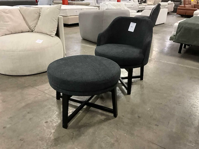 Fauteuil met poef - afbeelding 3 van  5