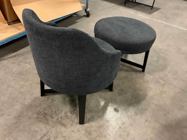 Fauteuil met poef - afbeelding 5 van  5