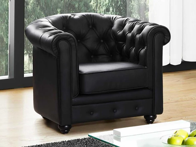 Faux fauteuil - zwart - afbeelding 1 van  3