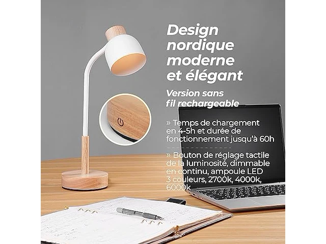 Feelsolar® draadloze led-bureaulamp (2 stuks) - afbeelding 4 van  4