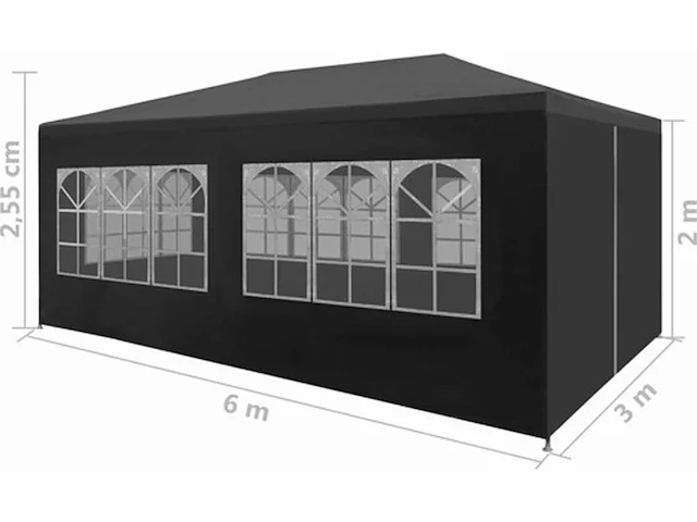 Feesttent 3x6 m antraciet - afbeelding 7 van  7