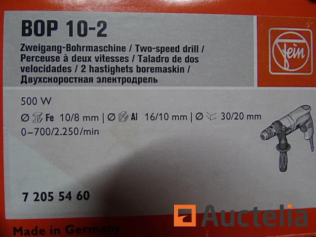 Fein bop 10-2 boormachine met 2 snelheden - afbeelding 4 van  4