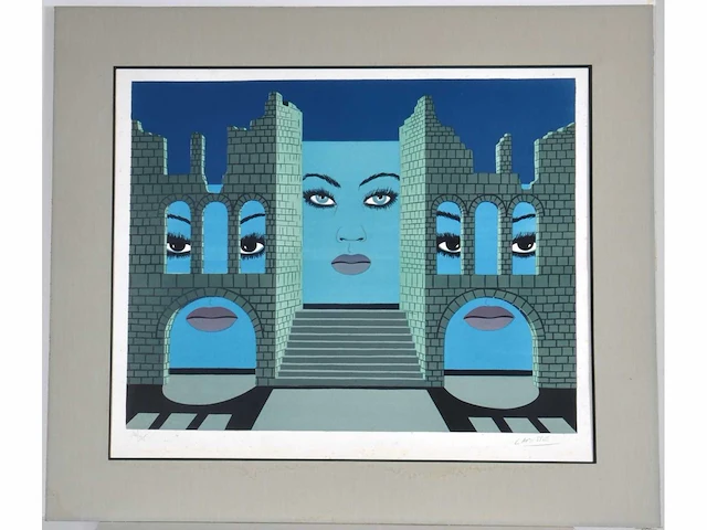 Felix labisse - femmes dans un chateau - litho - afbeelding 2 van  7