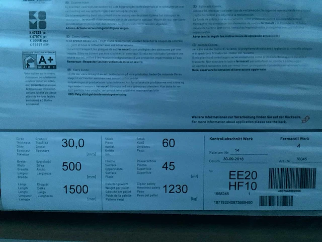 Fermacell ee20 hf10 pak brandwerende geïsoleerde vloerplaat - afbeelding 4 van  4
