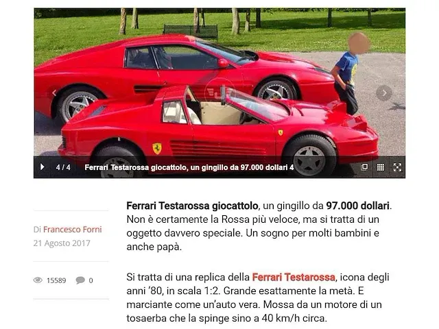 Ferrari testarossa junior - afbeelding 28 van  40