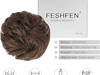 Feshfen 100% menselijk haar knot extensie - afbeelding 3 van  4