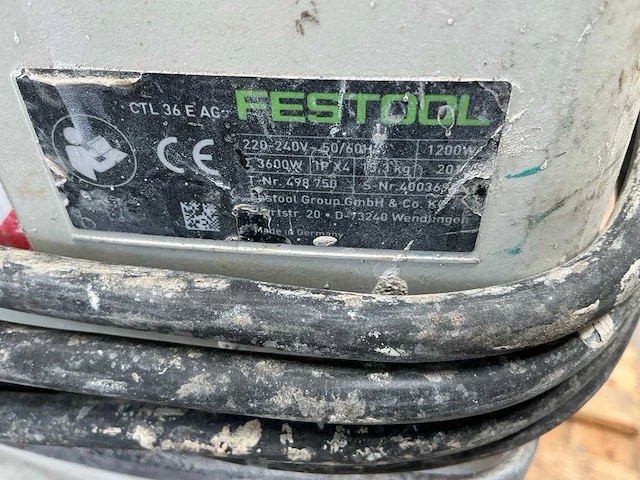 Festool ctl 36 e ac industriële stofzuiger - afbeelding 5 van  5
