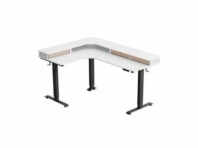 Fezibo - l-vormig verstelbaar bureau - 160 x 120 - afbeelding 3 van  10