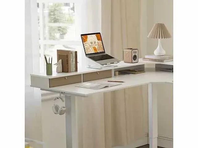 Fezibo - l-vormig verstelbaar bureau - 160 x 120 - afbeelding 8 van  10