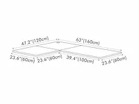 Fezibo - l-vormig verstelbaar bureau - 160 x 120 - afbeelding 9 van  10