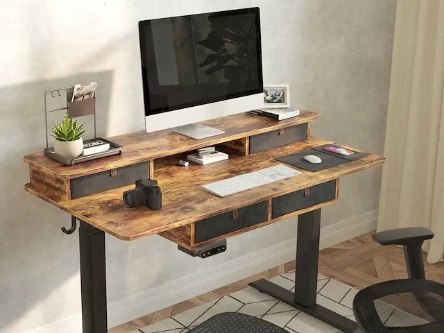 Fezibo bureau 140 * 60 cm - met 4 lades - afbeelding 1 van  3