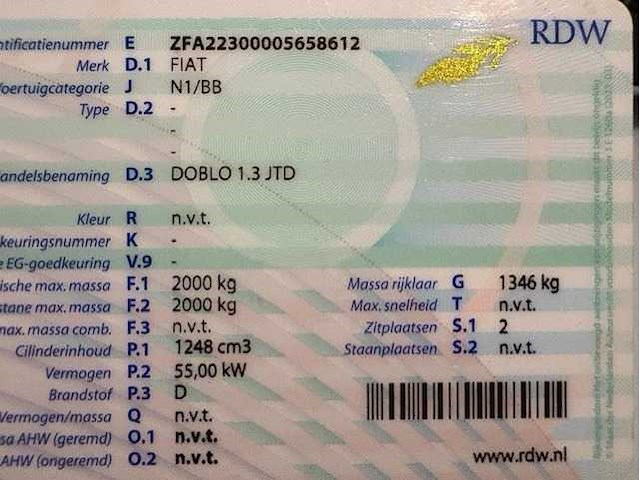 Fiat - doblò - 1.3 mj sx - car - 2009 - afbeelding 5 van  13