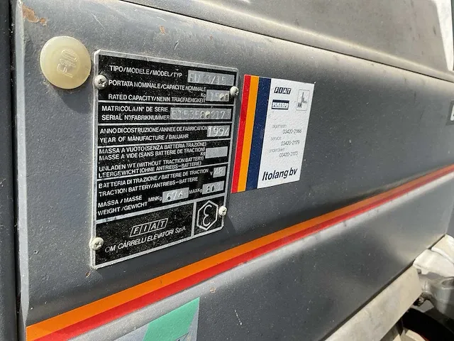 Fiat eu 3/15 vorkheftruck - afbeelding 4 van  16