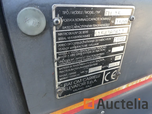 Fiat om eu 15 elektrische vorkheftruck - afbeelding 8 van  12