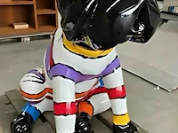 Fiberglass gestreepte hond - afbeelding 1 van  1