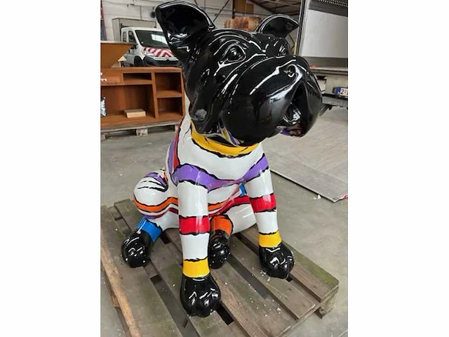 Fiberglass materiaal gestreepte hond - afbeelding 1 van  1