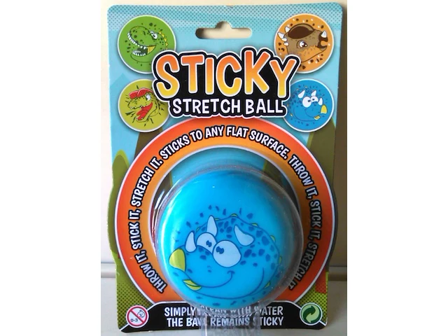 Fidget toy sticky strech ball blauw - afbeelding 1 van  3