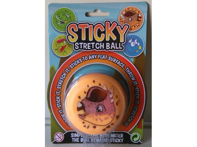 Fidget toy sticky strech ball oranje - afbeelding 1 van  3