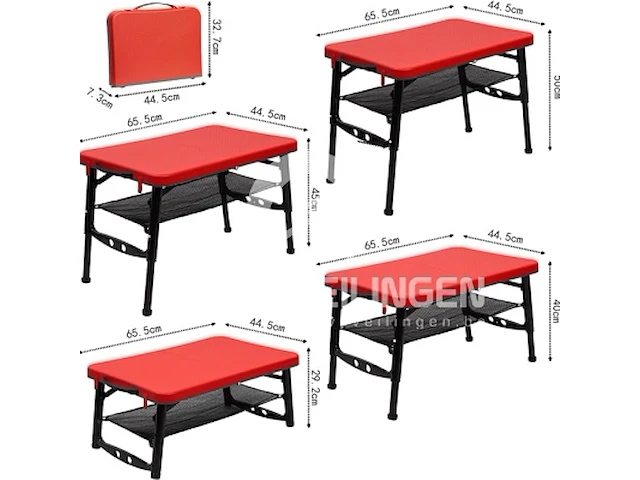 Fiemach draagbare klaptafel met klapkruk - afbeelding 6 van  6