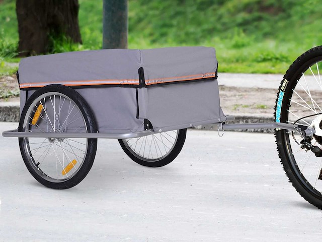 Fietskar transportaanhanger voor fiets afm. 140l - afbeelding 1 van  6