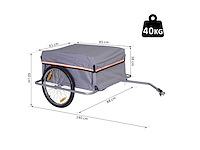 Fietskar transportaanhanger voor fiets afm. 140l - afbeelding 4 van  6