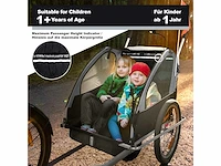 Fietskar voor kinderen - 2 zitplaatsen, opvouwbaar - afbeelding 7 van  10