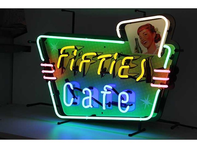 Fifties cafe - neon verlichting - afbeelding 2 van  2