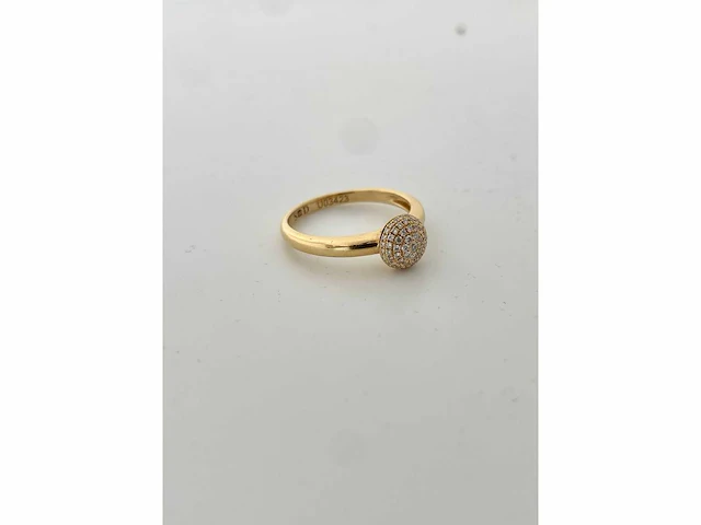 Fijne geel gouden ring met diamant (u03423) - afbeelding 2 van  6