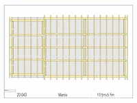 Fijnspar carport 10,5x5,5 inclusief gevel beplanking - afbeelding 2 van  32
