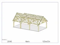 Fijnspar carport 10,5x5,5m - afbeelding 14 van  19