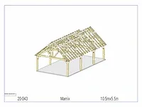 Fijnspar carport 10,5x5,5m - afbeelding 15 van  19