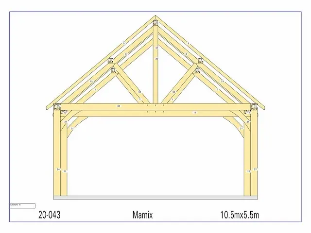 Fijnspar carport 10,5x5,5m - afbeelding 17 van  19