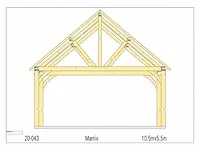 Fijnspar carport 10,5x5,5m - afbeelding 17 van  19