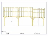 Fijnspar carport 10,5x5,5m - afbeelding 18 van  19