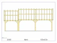 Fijnspar carport 10,5x5,5m - afbeelding 19 van  19