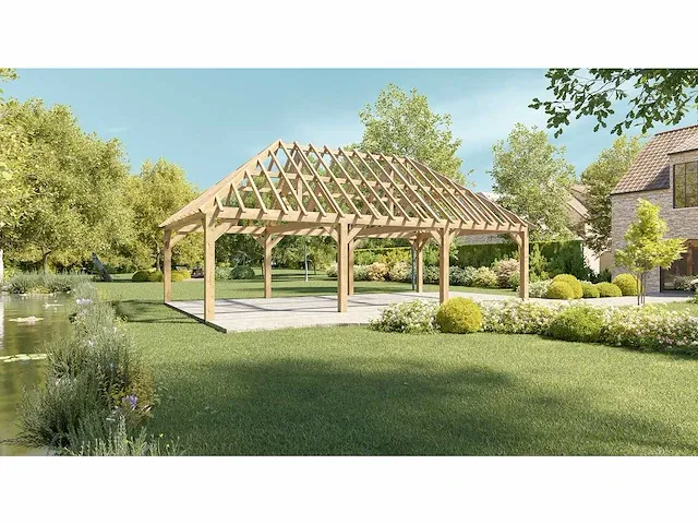 Fijnspar carport 10x5,5m - afbeelding 1 van  22