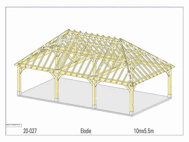 Fijnspar carport 10x5,5m - afbeelding 12 van  22