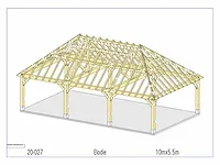 Fijnspar carport 10x5,5m - afbeelding 12 van  22