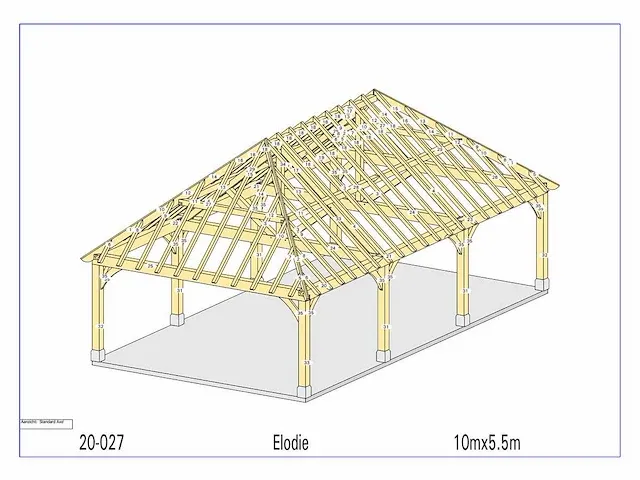 Fijnspar carport 10x5,5m - afbeelding 17 van  22